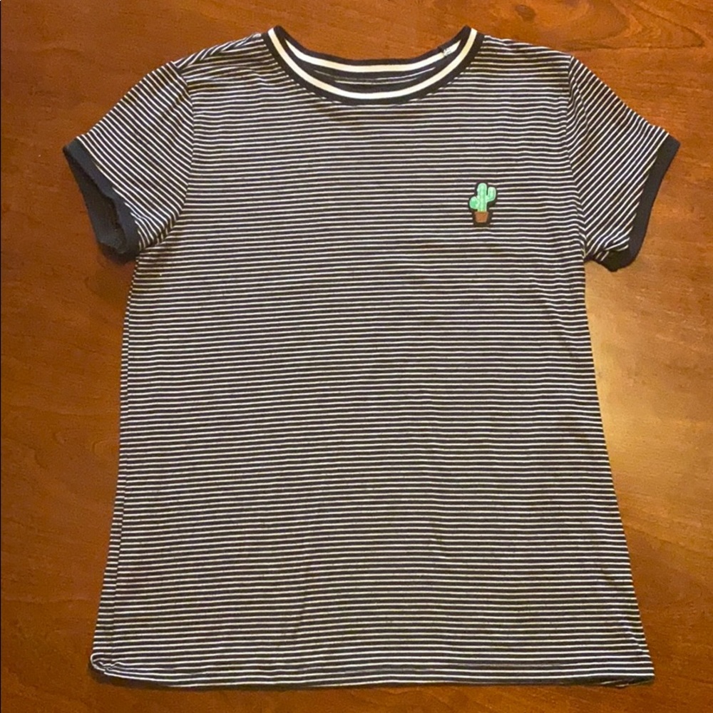 Cute Striped Cactus T-shirt